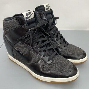 Nike Women's Black and Gray High-Top Sneakers